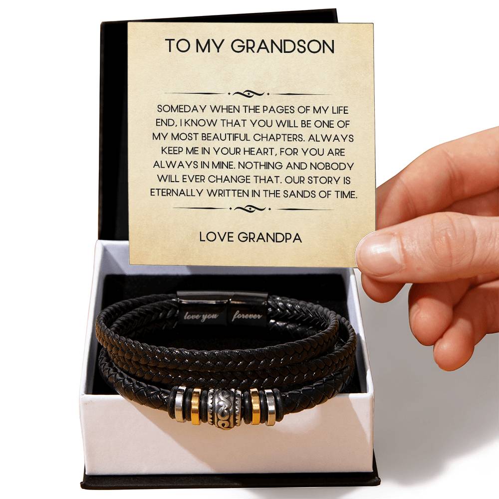 To My Grandson | Grandpa | Someday | Love You Forever Bracelet