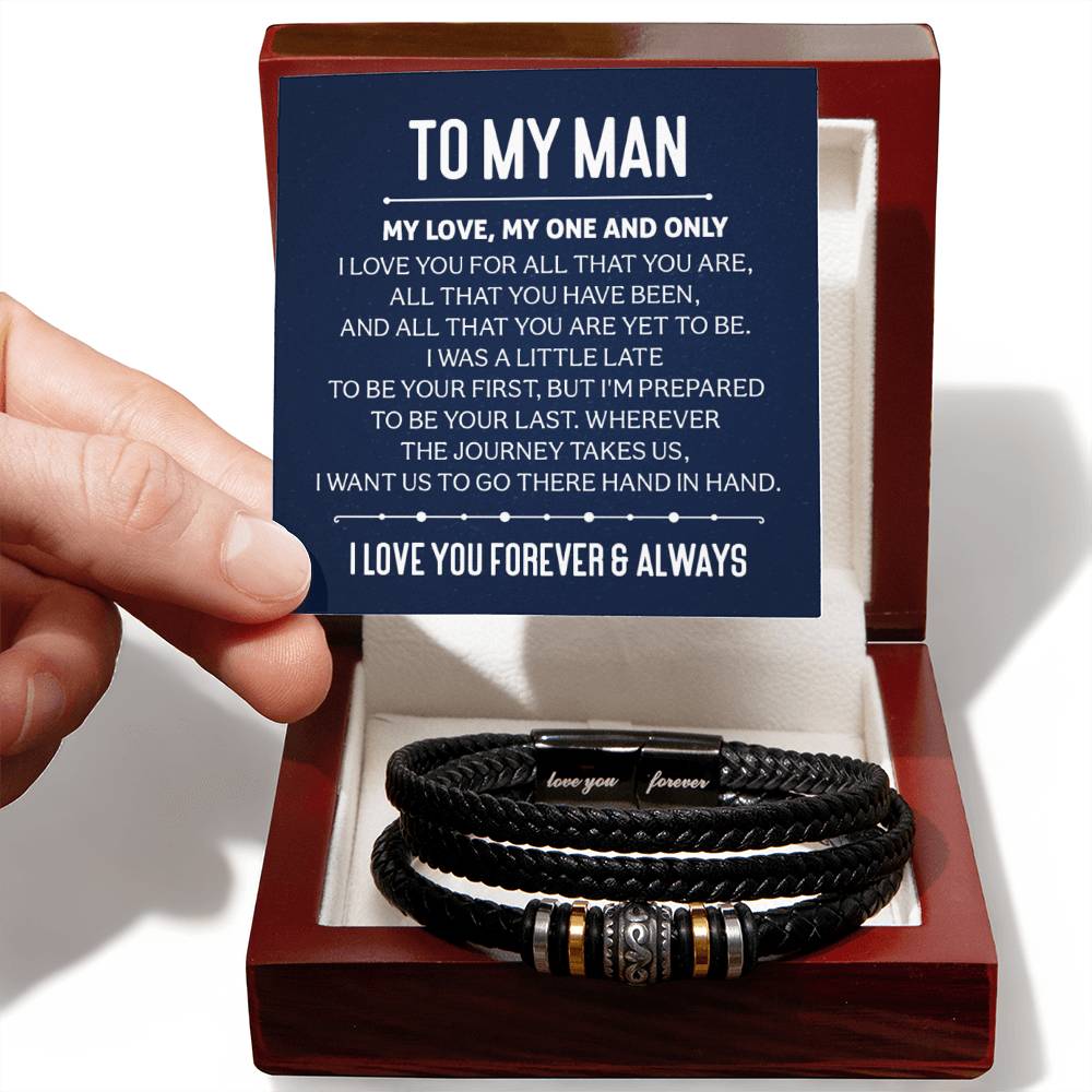 To My Man | Wherever The Journey Takes Us | Love You Forever Bracelet