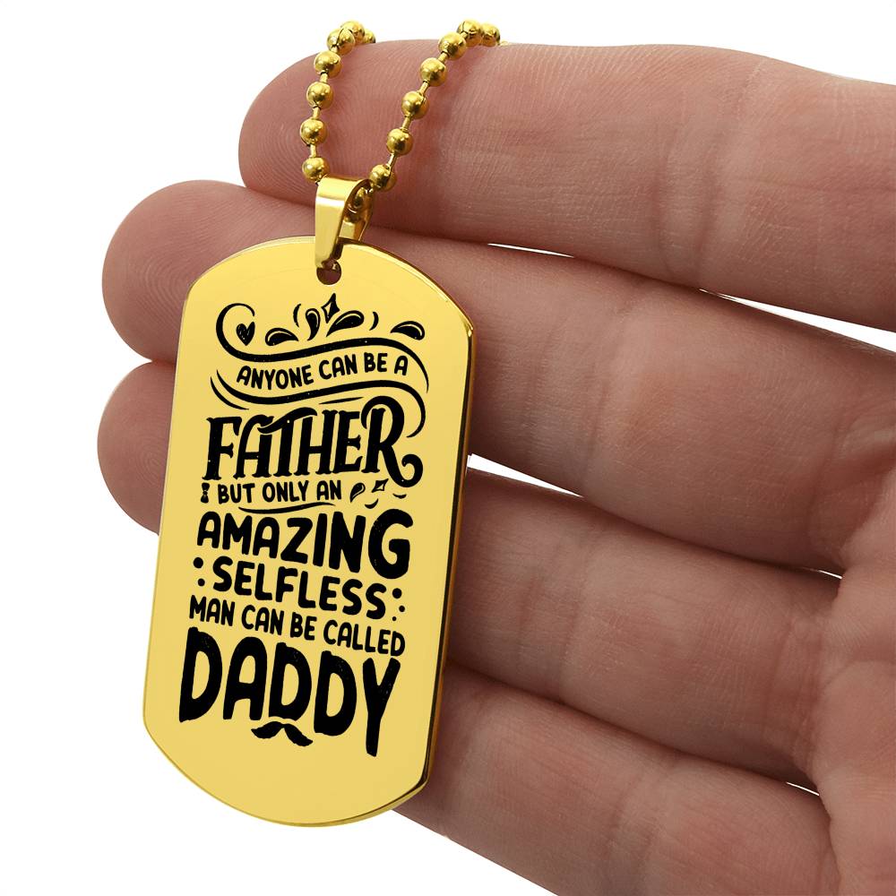 To Dad | Amazing Man | Engraved Dog Tag