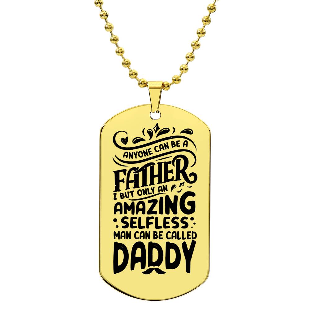 To Dad | Amazing Man | Engraved Dog Tag