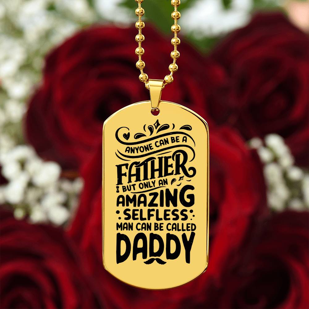 To Dad | Amazing Man | Engraved Dog Tag