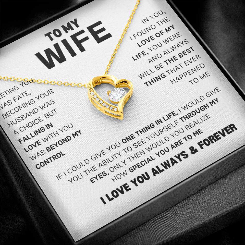 To My Wife | The Love of My Life | Meeting You Was Fate | Eternal Love Necklace