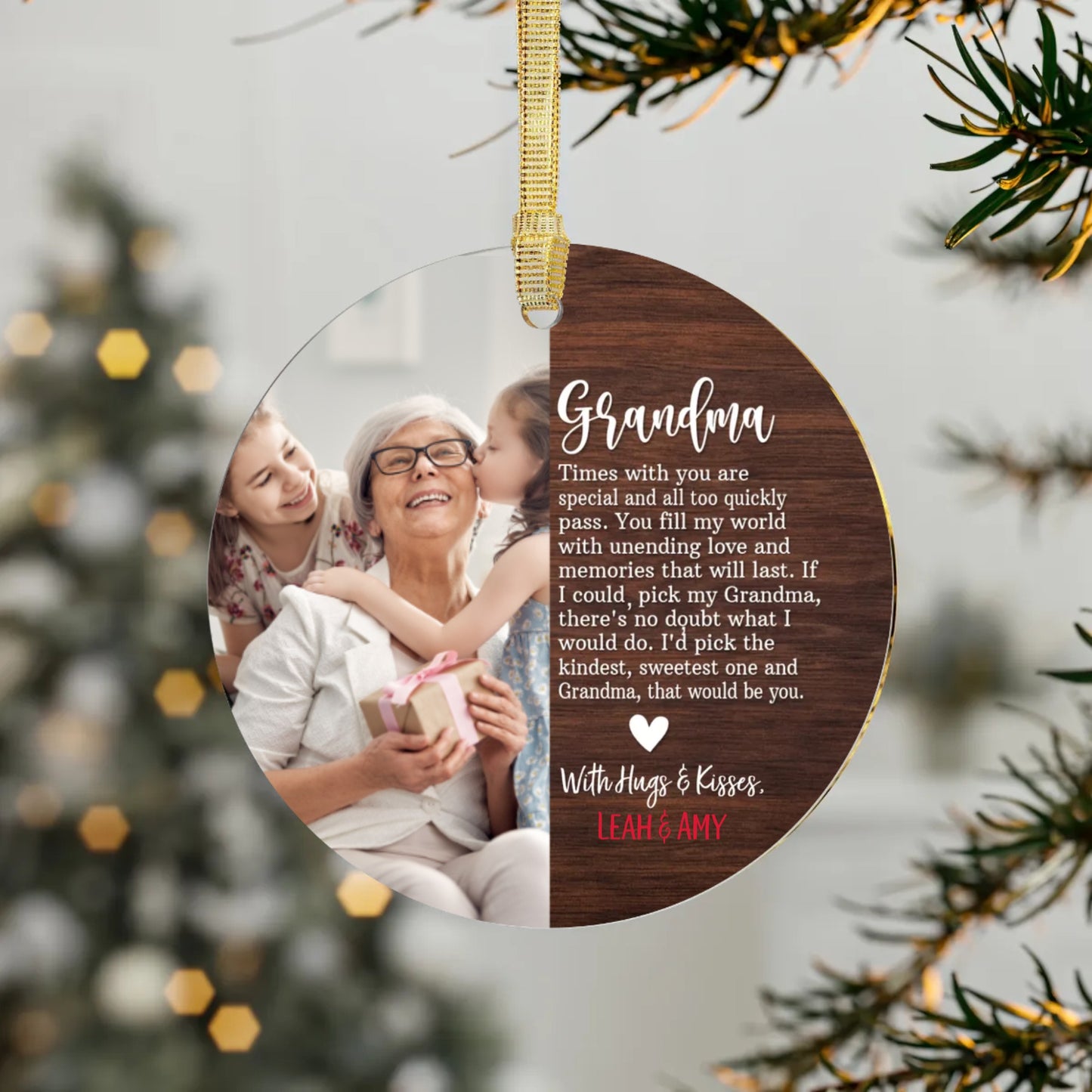 Times with Grandma | Personalize Keepsake | Acrylic Ornament