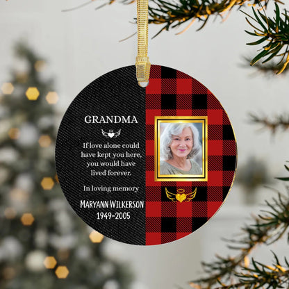 Grandma, You Live Forever | Personalized Memorial Ornament