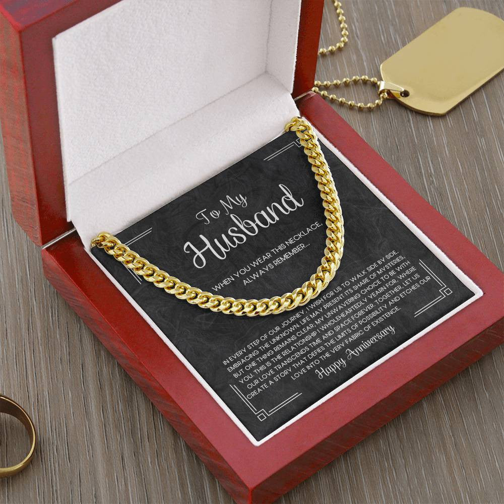 To My Husband | Our Journey | Cuban Link Chain Necklace