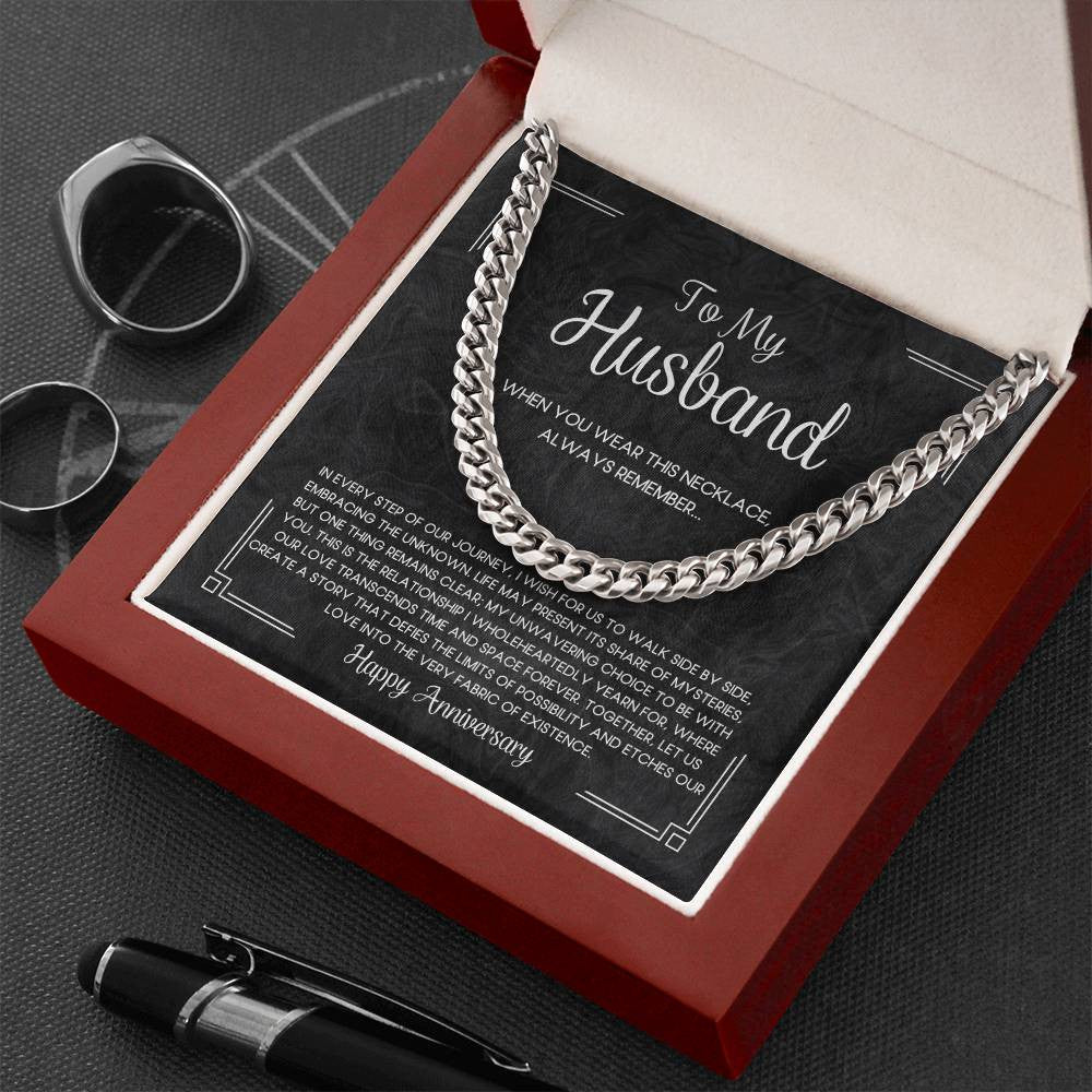 To My Husband | Our Journey | Cuban Link Chain Necklace